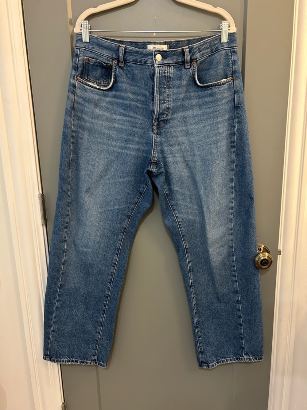 Madewell Pieced Barrel-Leg Jean Petite size 30P Women’s